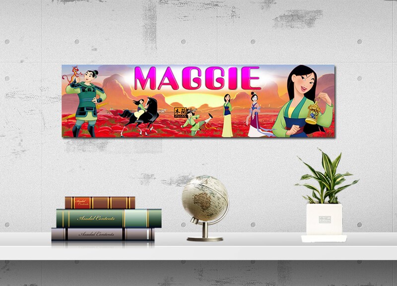 Mulan - Personalized Poster with Your Name, Birthday Banner, Custom Wall Décor, Wall Art